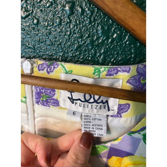 Lilly Pulitzer Vintage Floral Dress Womens Sz 6 - Picture 2 of 4